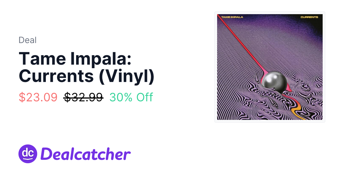 Amazon - Tame Impala: Currents (Vinyl) $23.09