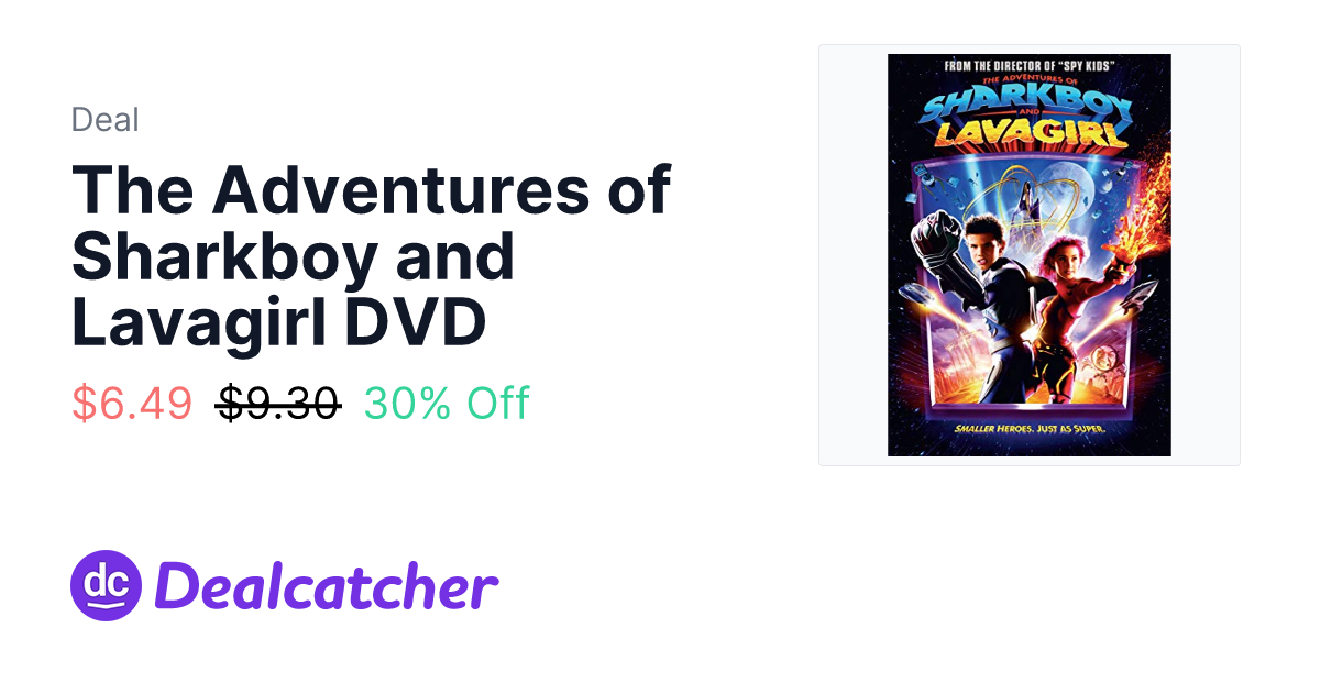 Amazon - The Adventures of Sharkboy and Lavagirl DVD $6.49