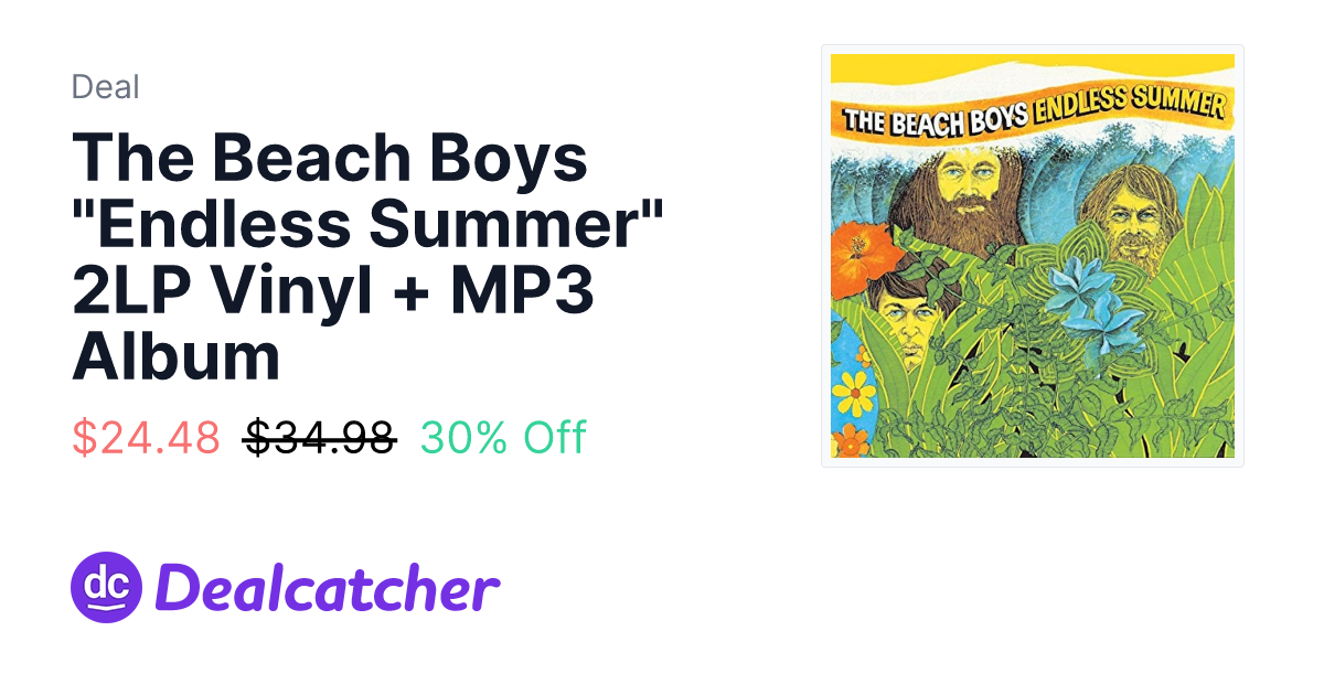 Amazon - The Beach Boys "Endless Summer" 2LP Vinyl + MP3 Album $24.48