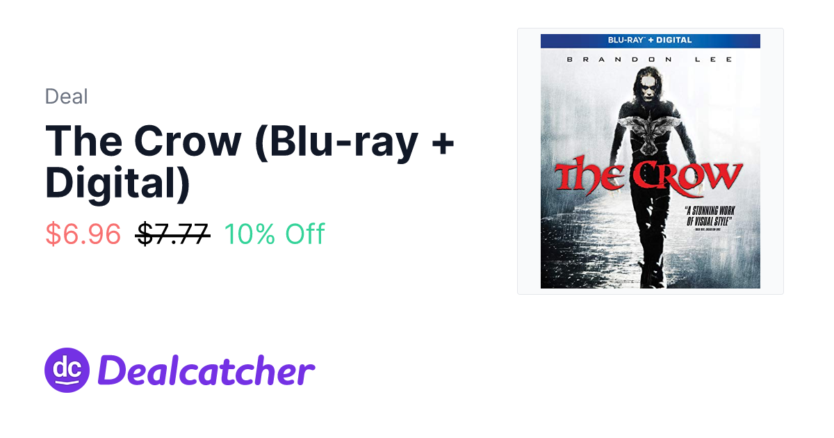 Amazon - The Crow (Blu-ray + Digital) $6.96