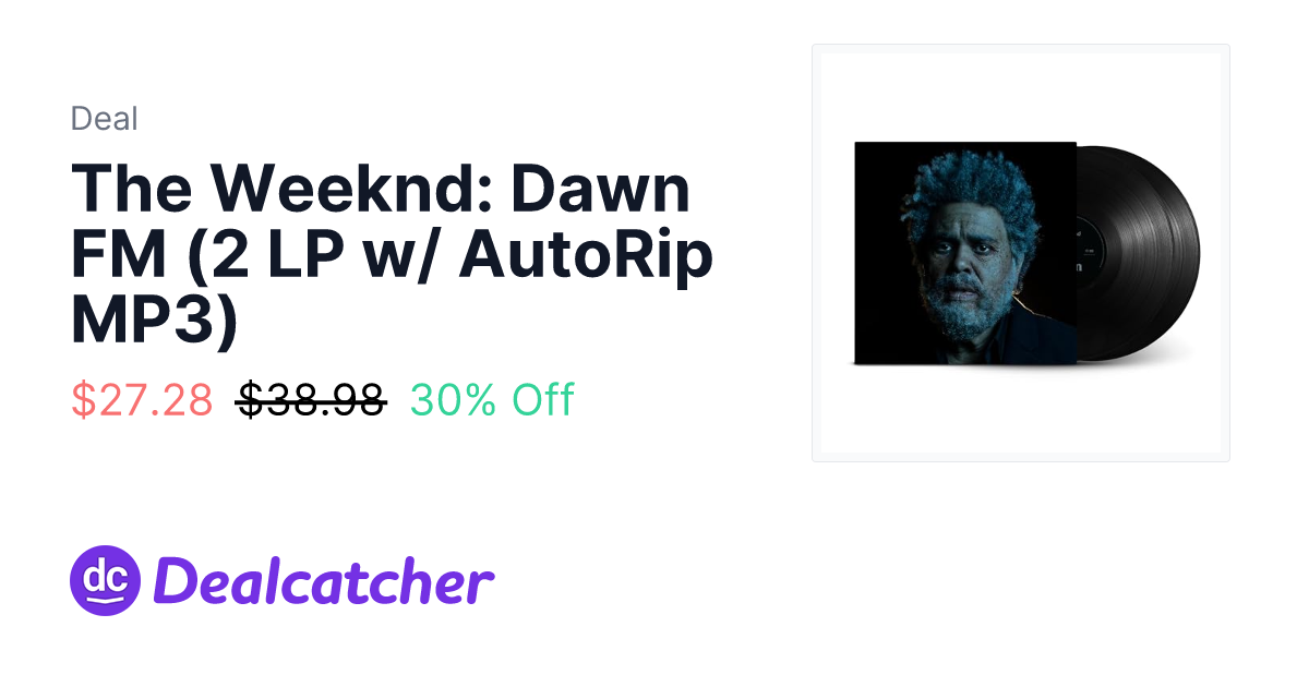 Amazon - The Weeknd: Dawn FM (2 LP w/ AutoRip MP3) $27.28