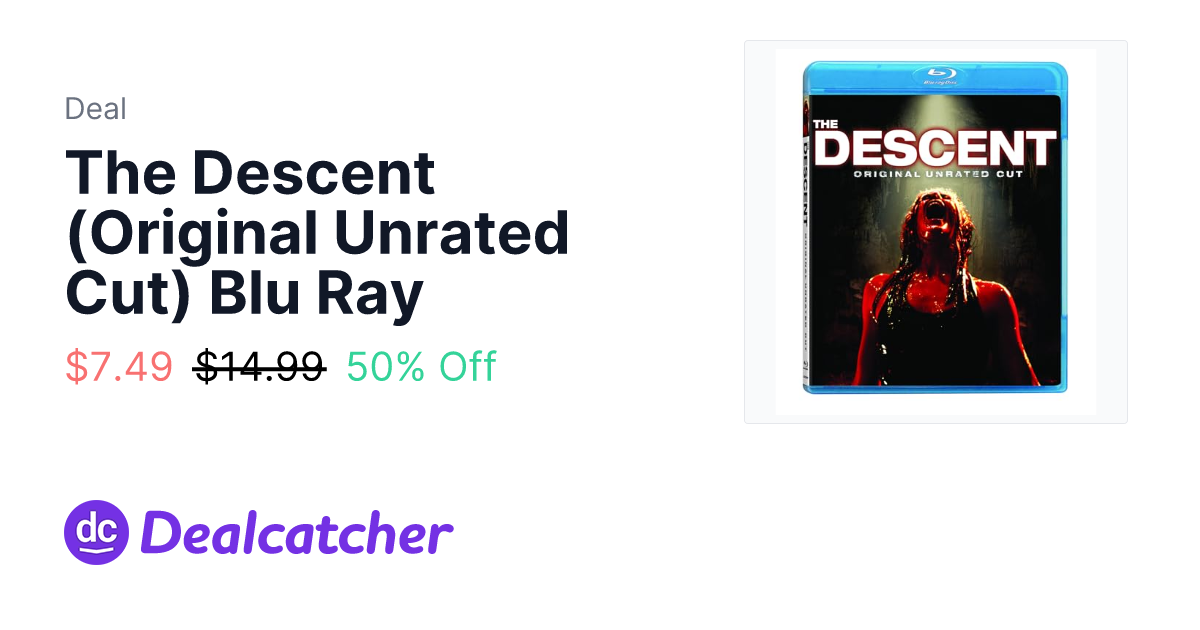 Amazon - The Descent (Original Unrated Cut) Blu Ray $7.49