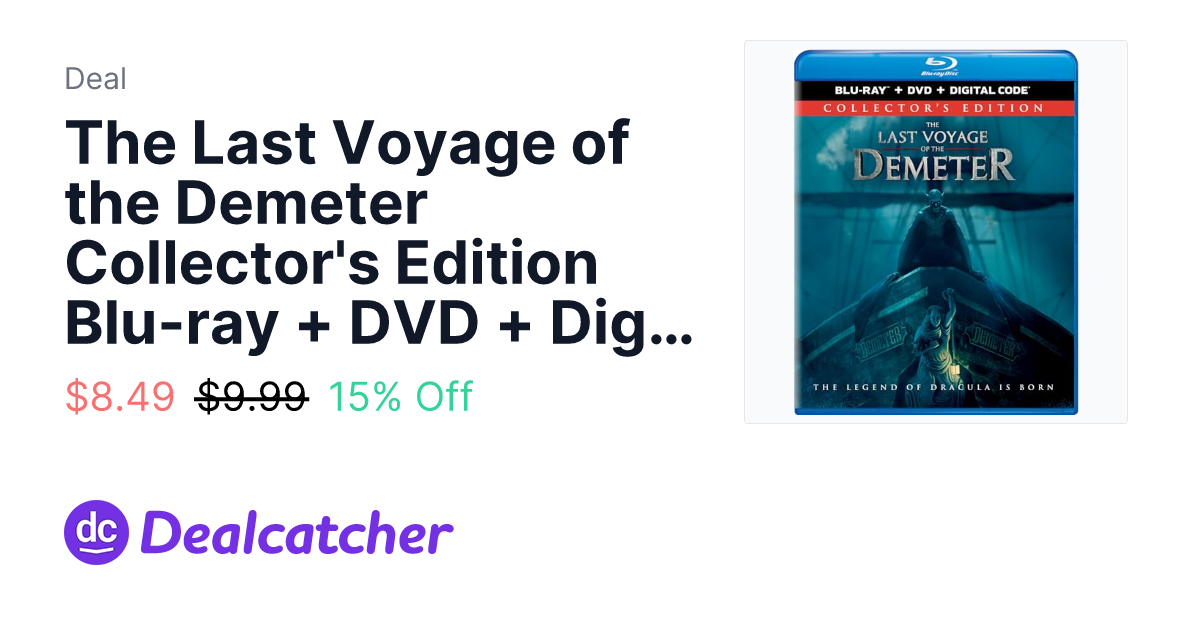 Amazon - The Last Voyage of the Demeter Collector's Edition Blu-ray + DVD + Digital $8.49