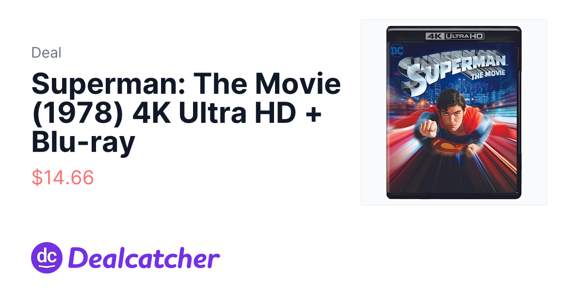 Amazon - Superman: The Movie (1978) 4K Ultra HD + Blu-ray $14.66