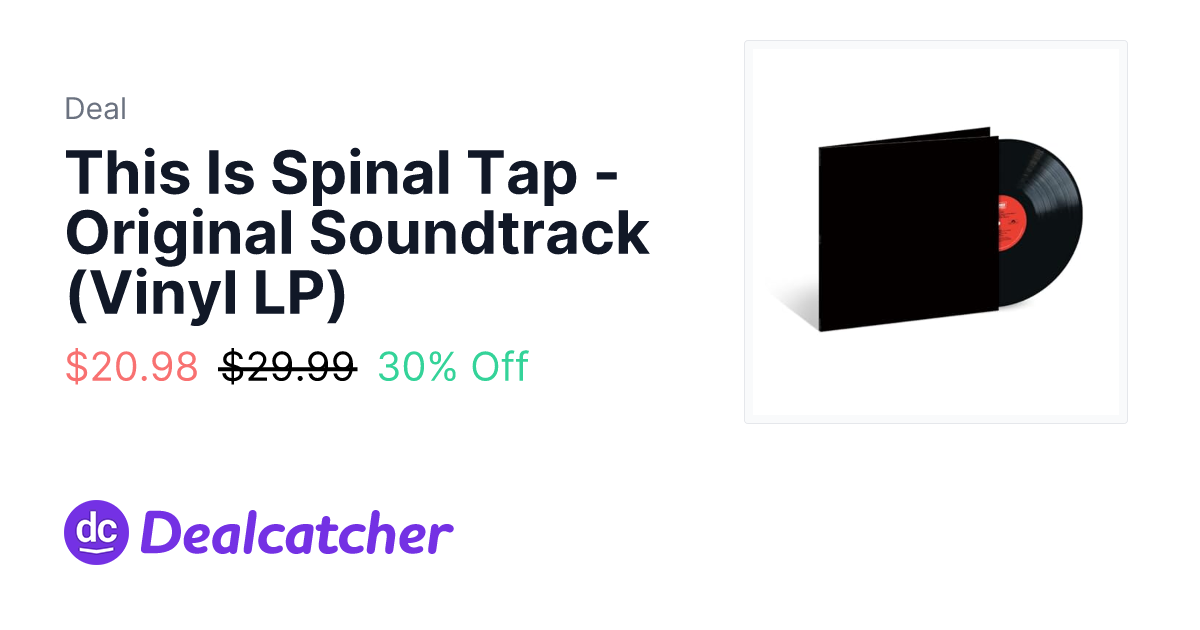 Amazon - This Is Spinal Tap - Original Soundtrack (Vinyl LP) $20.98