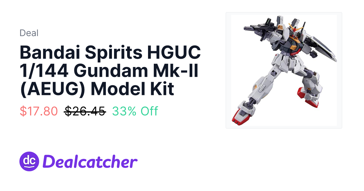 Amazon - Bandai Spirits HGUC 1/144 Gundam Mk-II (AEUG) Model Kit $17.80