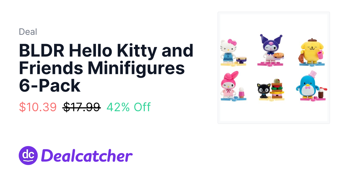 Amazon - BLDR Hello Kitty and Friends Minifigures 6-Pack $11.54
