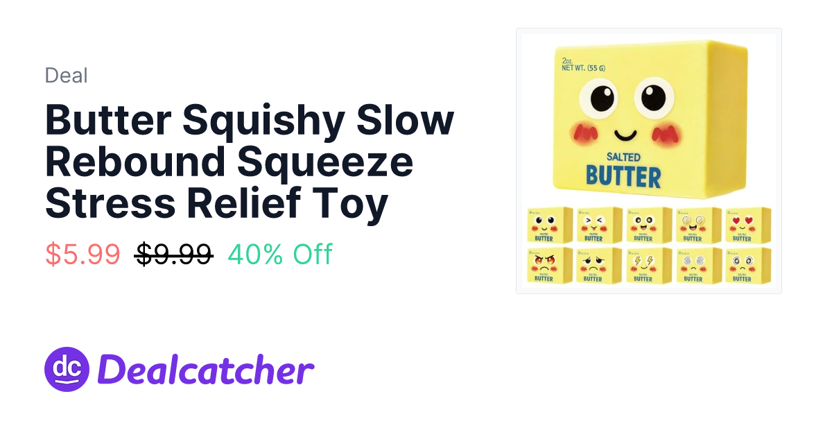 Amazon - Butter Squishy Slow Rebound Squeeze Stress Relief Toy $5.99