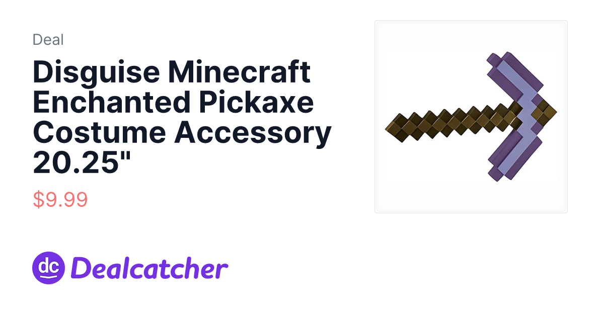 Amazon - Disguise Minecraft Enchanted Pickaxe Costume Accessory 20.25" $9.99