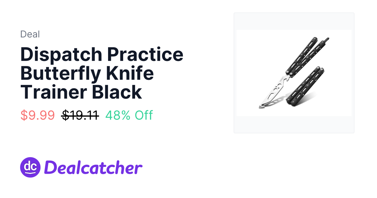 Woot - Dispatch Practice Butterfly Knife Trainer Black $9.99