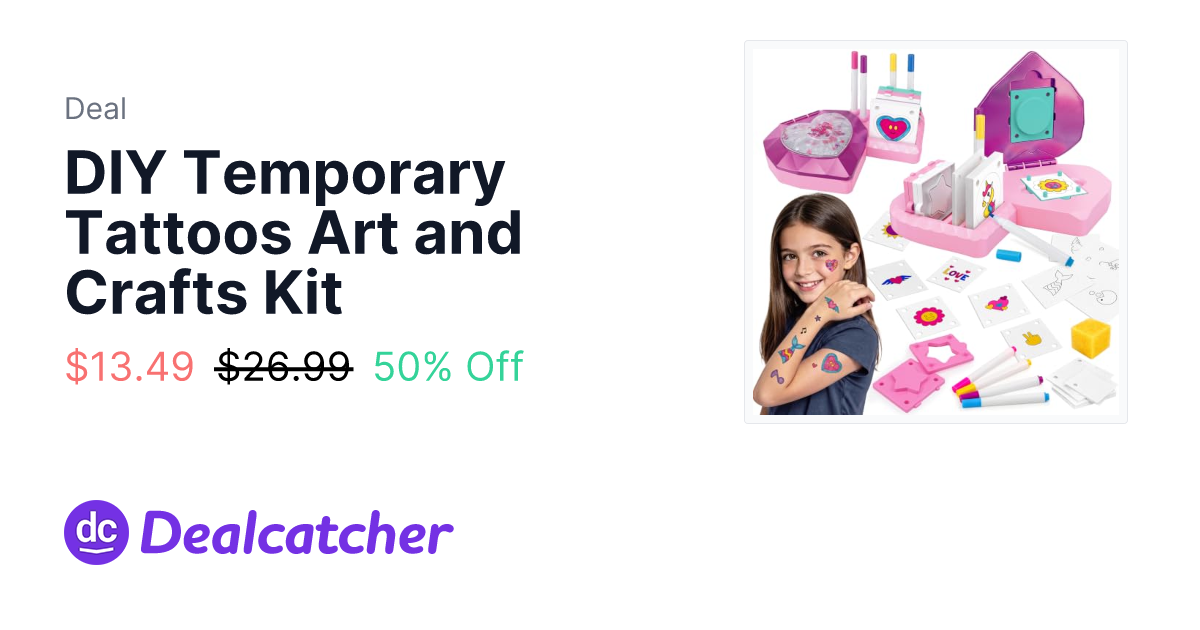 Amazon - DIY Temporary Tattoos Art and Crafts Kit $13.49