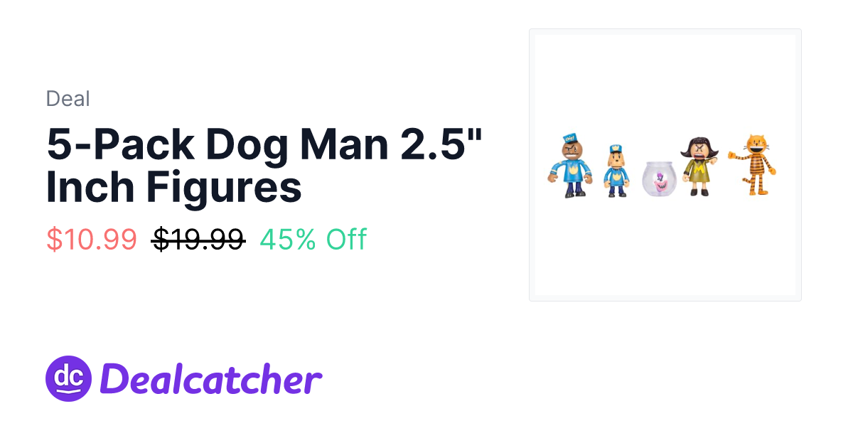 Amazon - 5-Pack Dog Man 2.5" Inch Figures $10.99