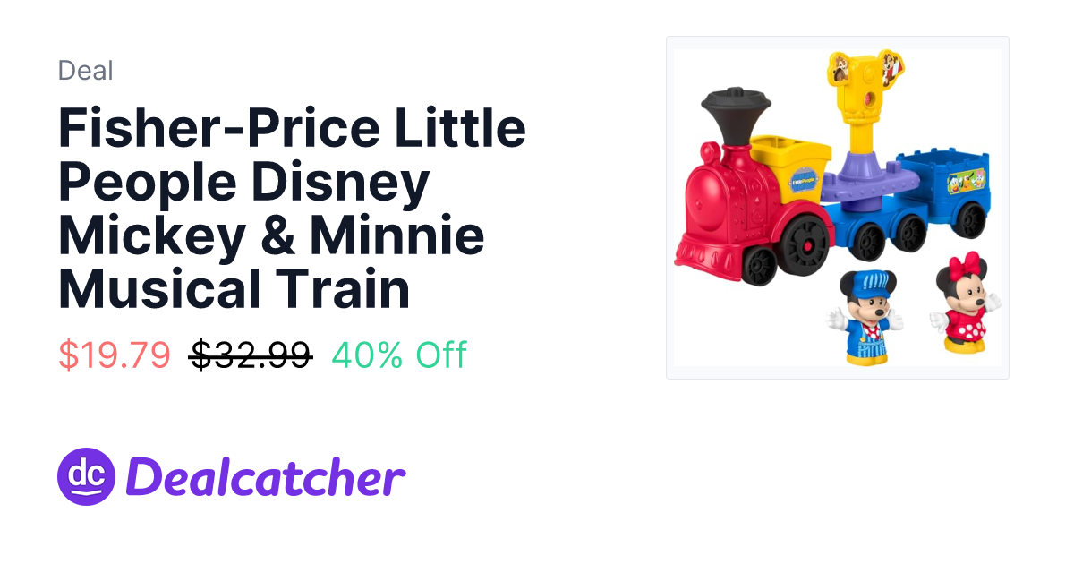 Amazon - Fisher-Price Little People Disney Mickey & Minnie Musical Train $19.79