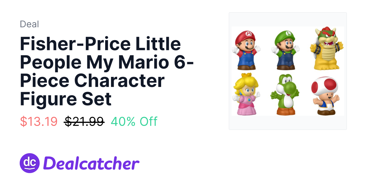 Amazon - Fisher-Price Little People My Mario 6-Piece Character Figure Set $13.19