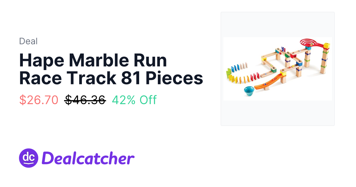 Amazon - Hape Marble Run Race Track 81 Pieces $26.70