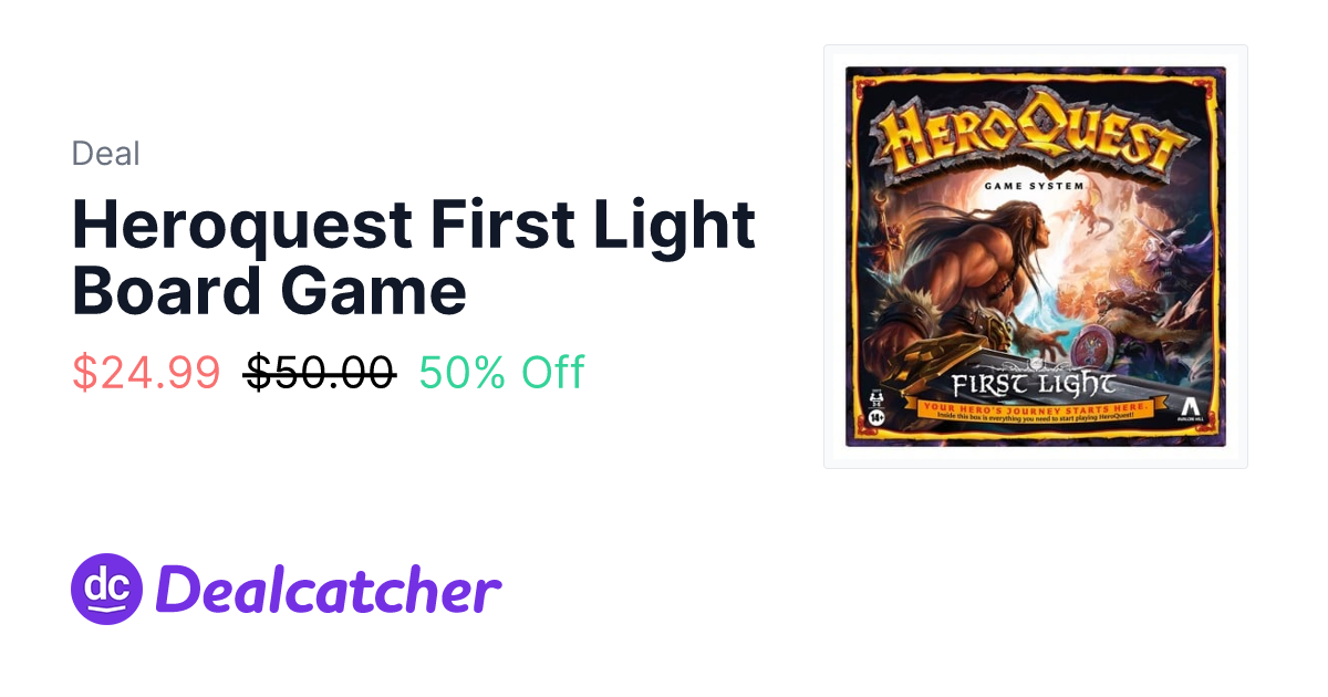 Target - Heroquest First Light Board Game $24.99