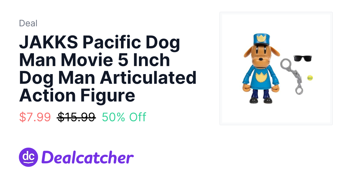 Amazon - JAKKS Pacific Dog Man Movie 5 Inch Dog Man Articulated Action Figure $7.99