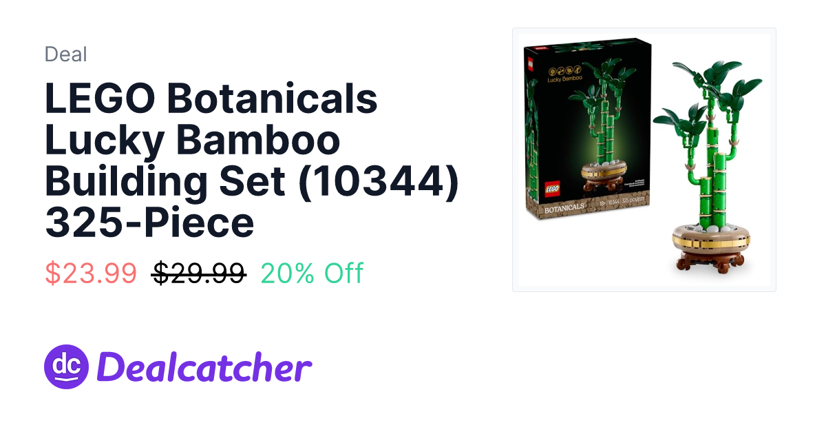 Amazon - LEGO Botanicals Lucky Bamboo Building Set (10344) 325-Piece $23.99
