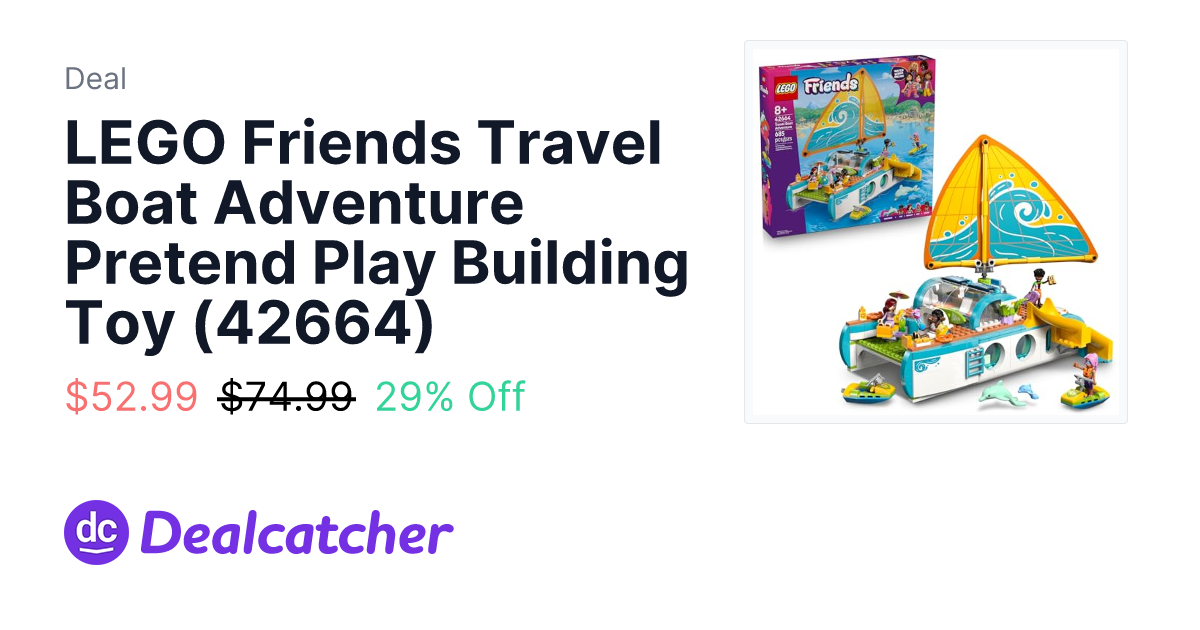 Amazon - LEGO Friends Travel Boat Adventure Pretend Play Building Toy (42664) $52.49