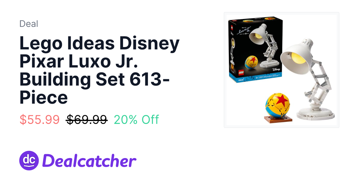Amazon - Lego Ideas Disney Pixar Luxo Jr. Building Set 613-Piece $55.99