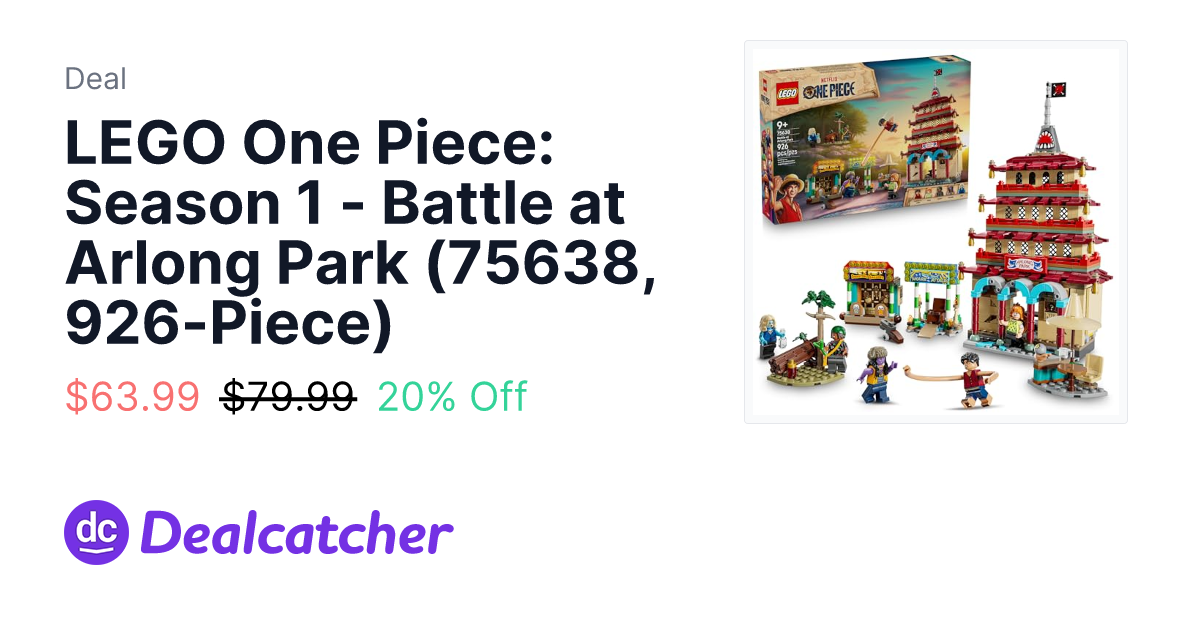 Amazon - LEGO One Piece: Season 1 - Battle at Arlong Park (75638, 926-Piece) $63.99