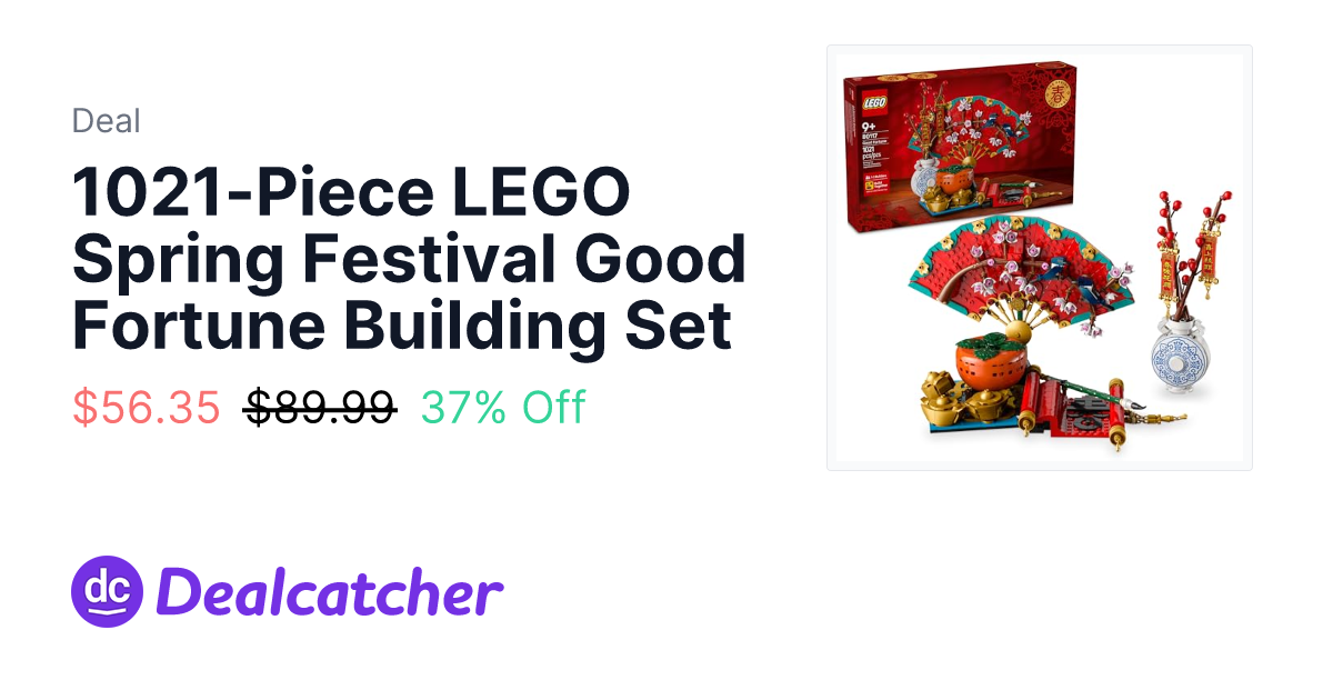 Amazon - 1021-Piece LEGO Spring Festival Good Fortune Building Set $56.35