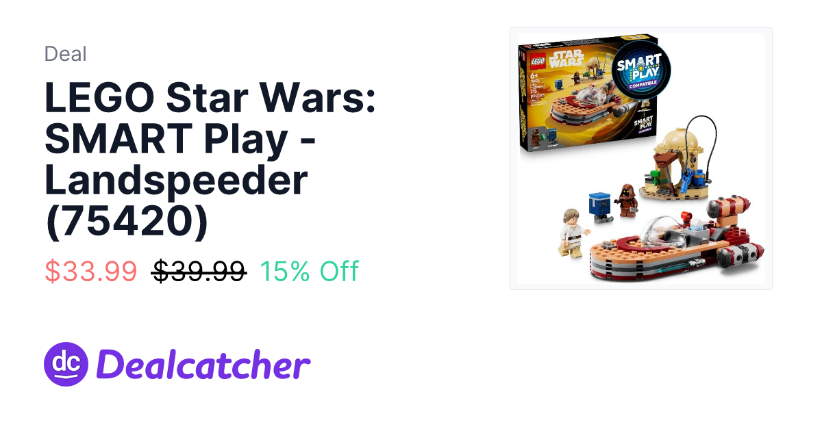 Amazon - LEGO Star Wars: SMART Play - Landspeeder (75420) $33.99