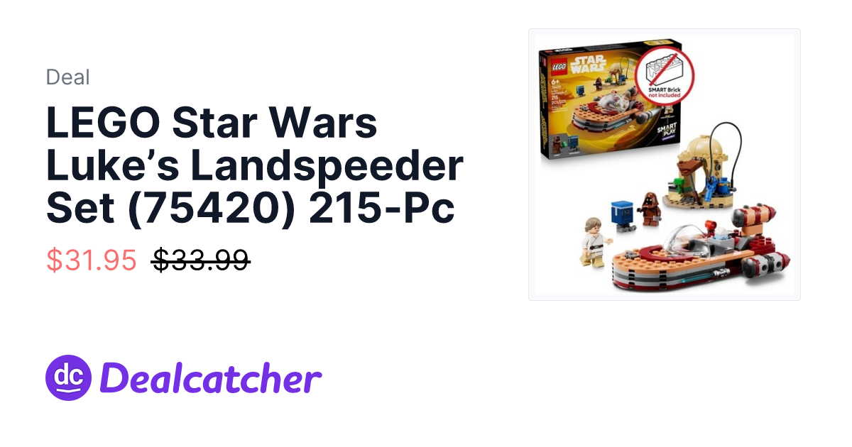 Target - LEGO Star Wars Luke’s Landspeeder Set (75420) 215-Pc $31.95