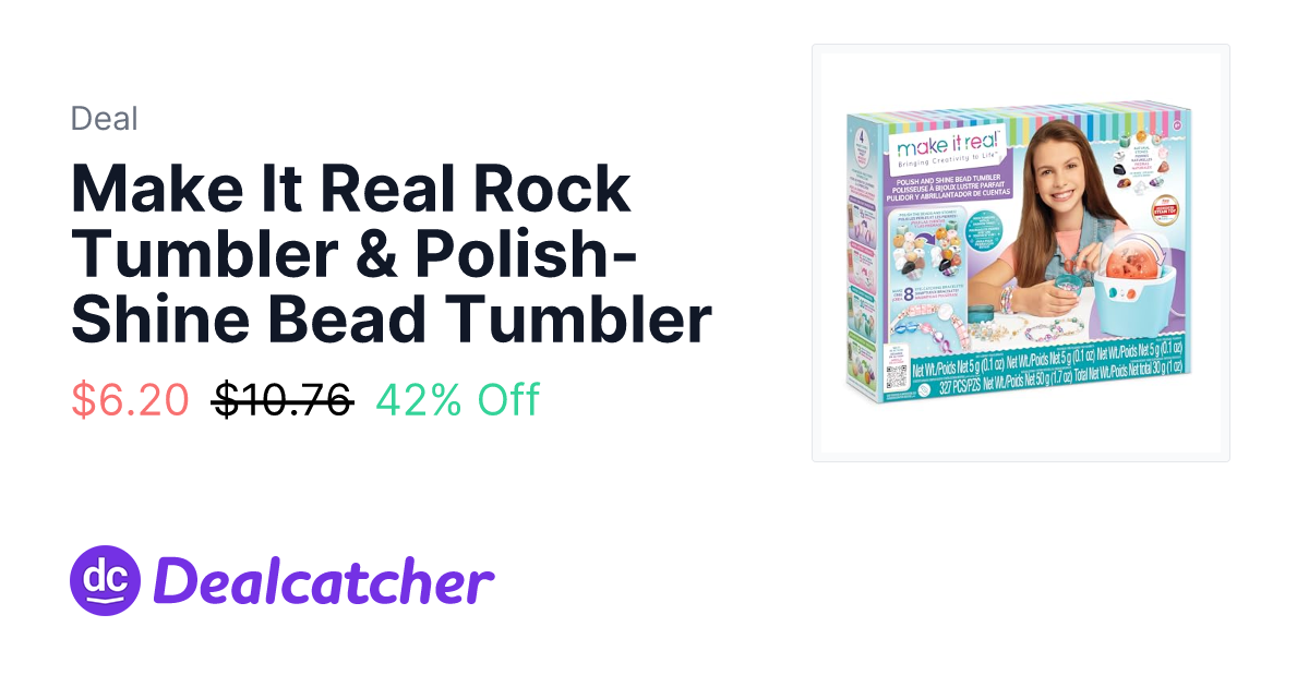 Amazon - Make It Real Rock Tumbler & Polish-Shine Bead Tumbler $6.20