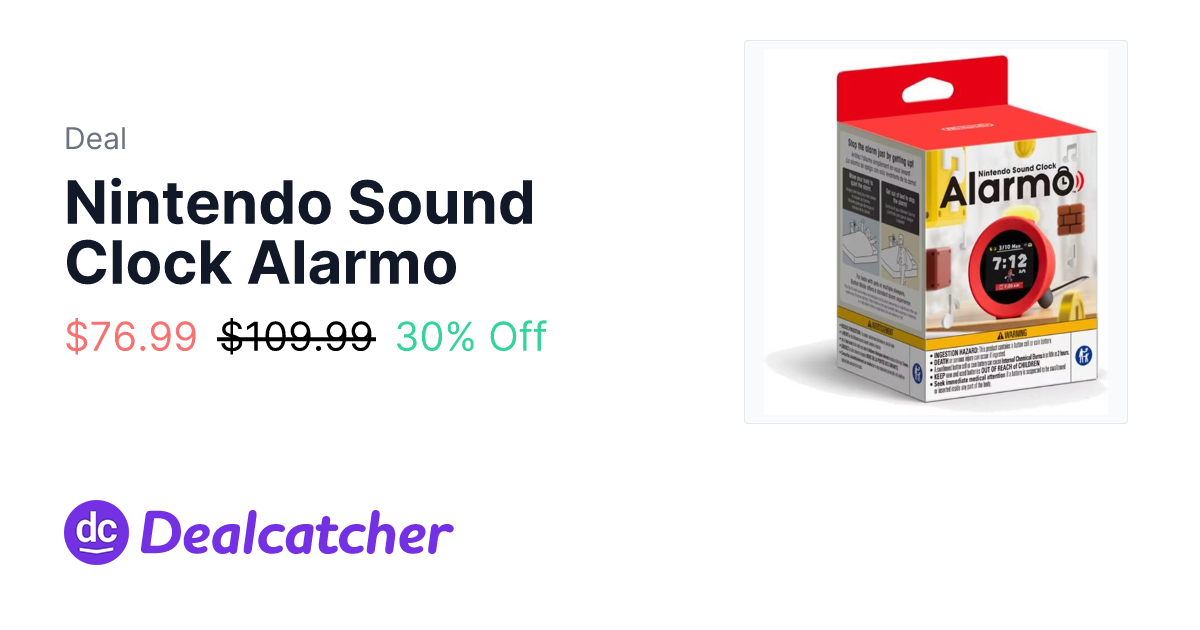 Target - Nintendo Sound Clock Alarmo $76.99