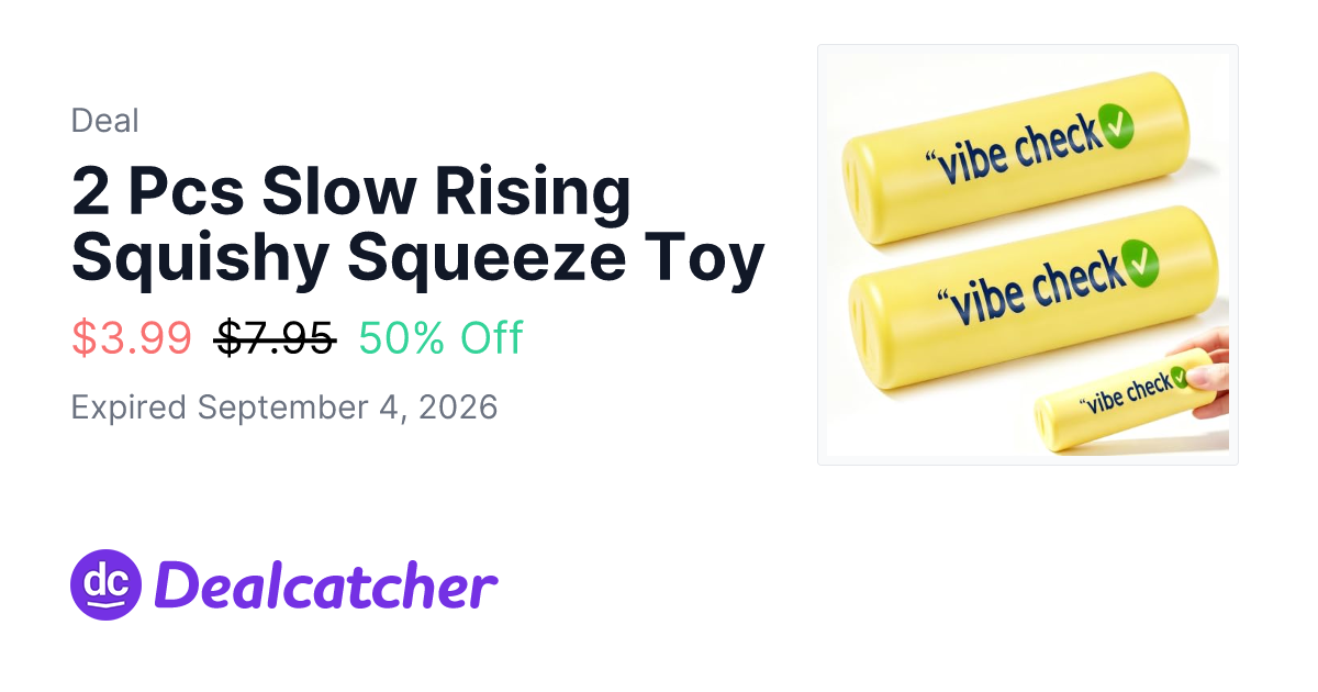 Amazon - 2 Pcs Slow Rising Squishy Squeeze Toy $3.99