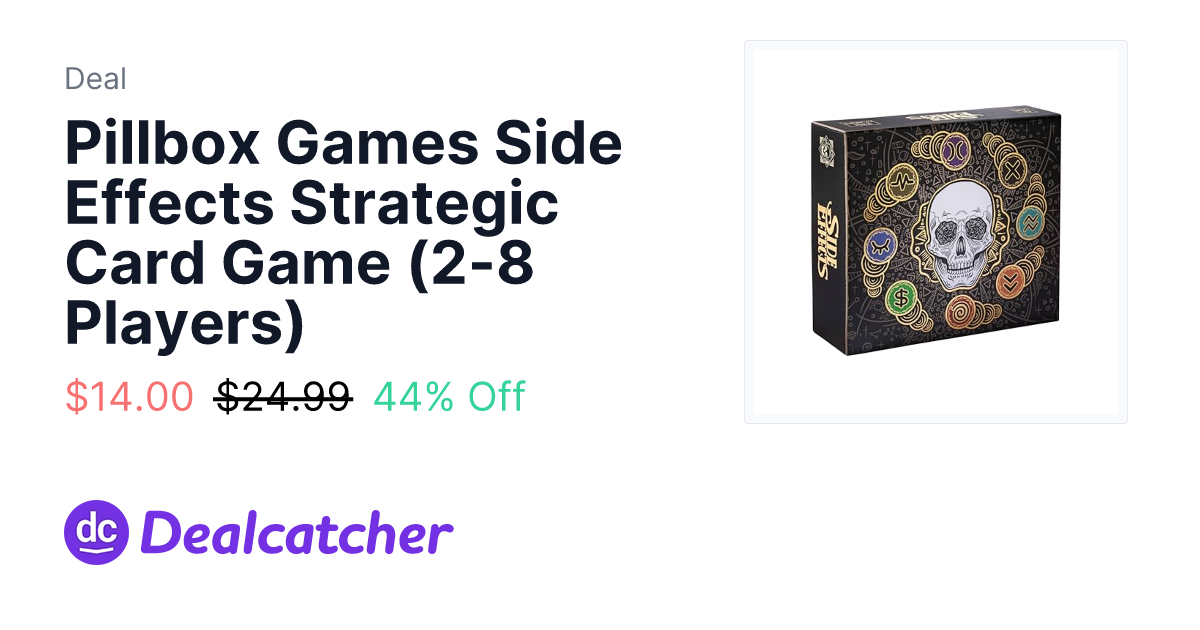 Amazon - Pillbox Games Side Effects Strategic Card Game (2-8 Players) $14.00