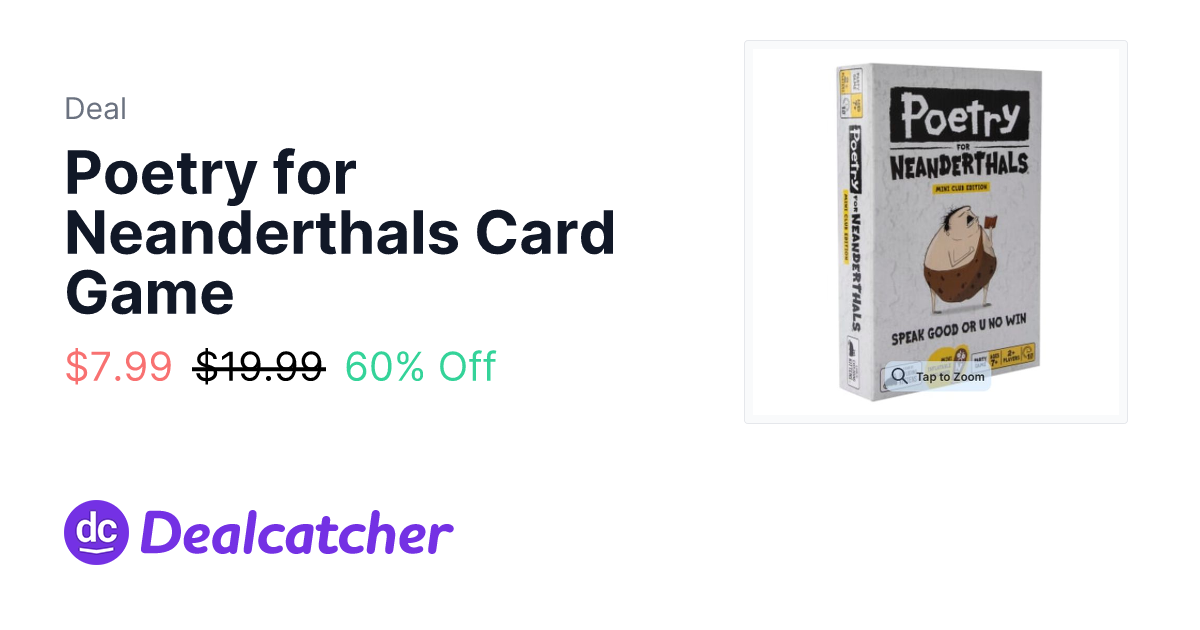 That Daily Deal - Poetry for Neanderthals Card Game $7.99