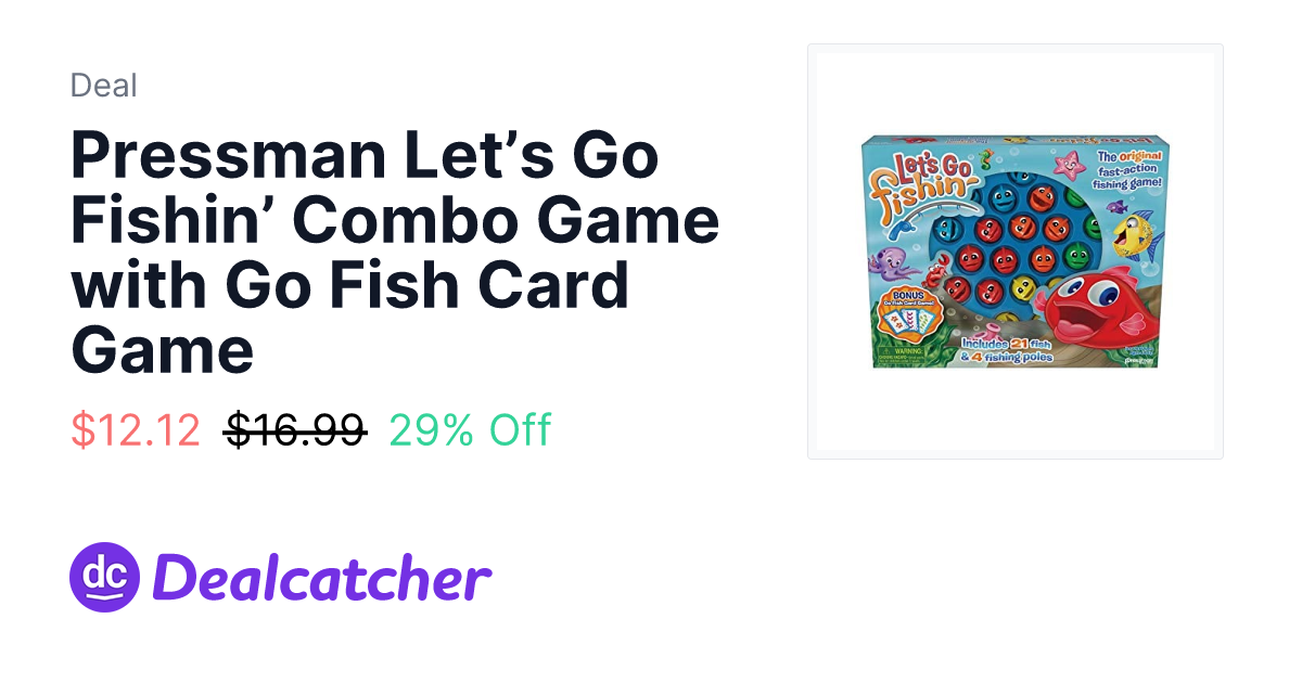 Amazon - Pressman Let’s Go Fishin’ Combo Game with Go Fish Card Game $12.12