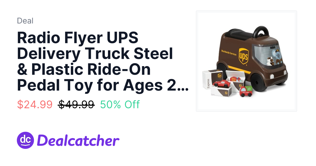 Target - Radio Flyer UPS Delivery Truck Steel & Plastic Ride-On Pedal Toy for Ages 2+ $24.99