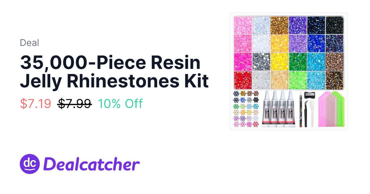 Amazon - 35,000-Piece Resin Jelly Rhinestones Kit $7.19