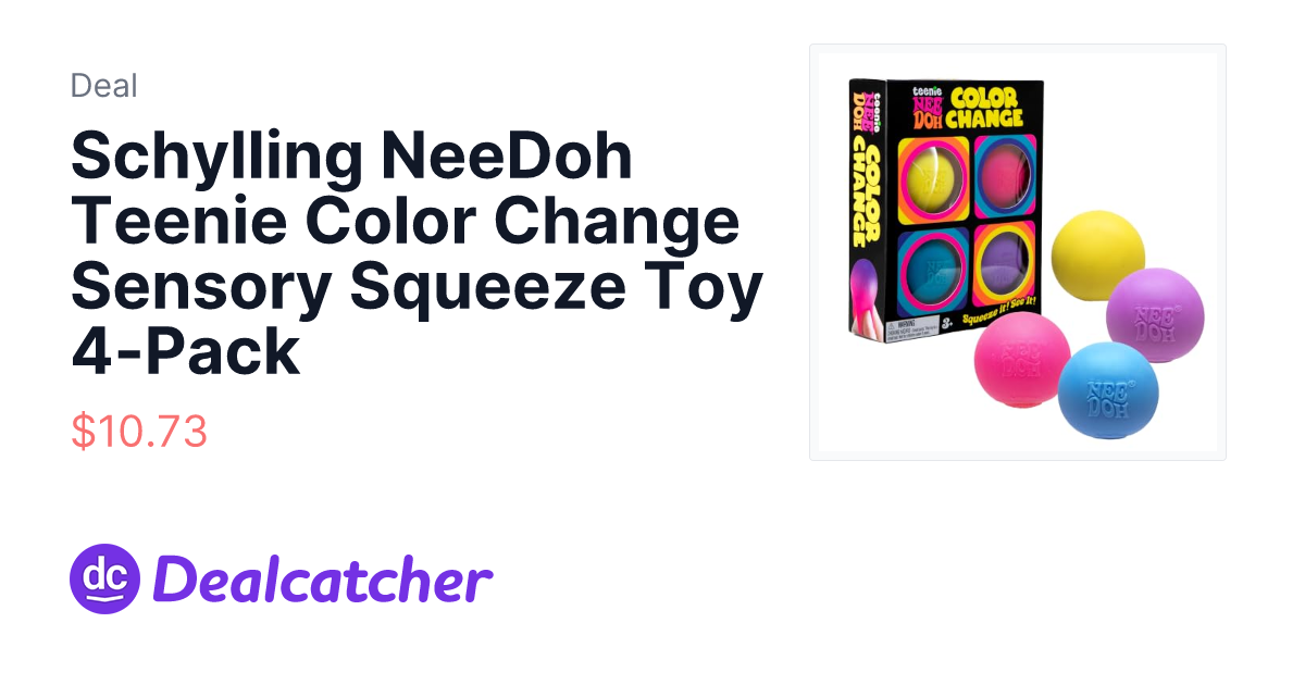 Amazon - Schylling NeeDoh Teenie Color Change Sensory Squeeze Toy 4-Pack $10.73