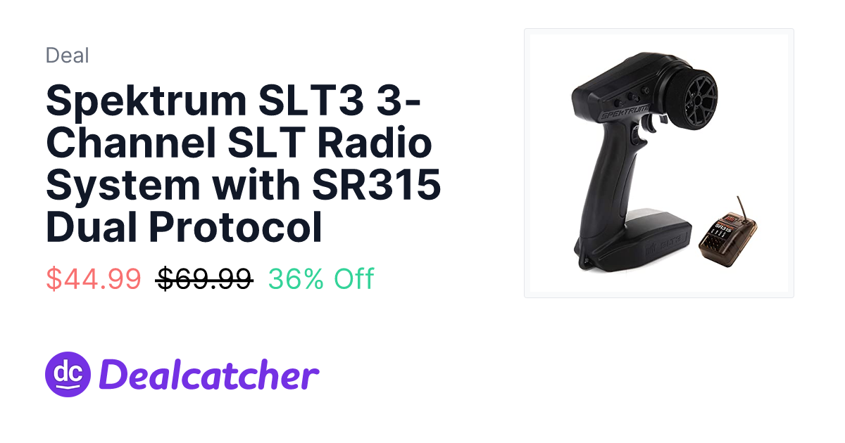 Amazon - Spektrum SLT3 3-Channel SLT Radio System with SR315 Dual Protocol $44.99