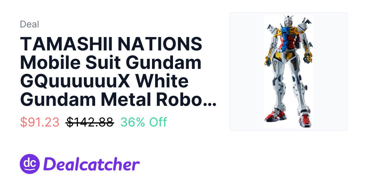 Amazon - TAMASHII NATIONS Mobile Suit Gundam GQuuuuuuX White Gundam Metal Robot Spirits Figure $91.23