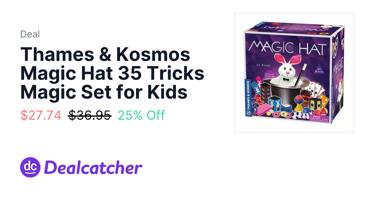 Amazon - Thames & Kosmos Magic Hat 35 Tricks Magic Set for Kids $27.74