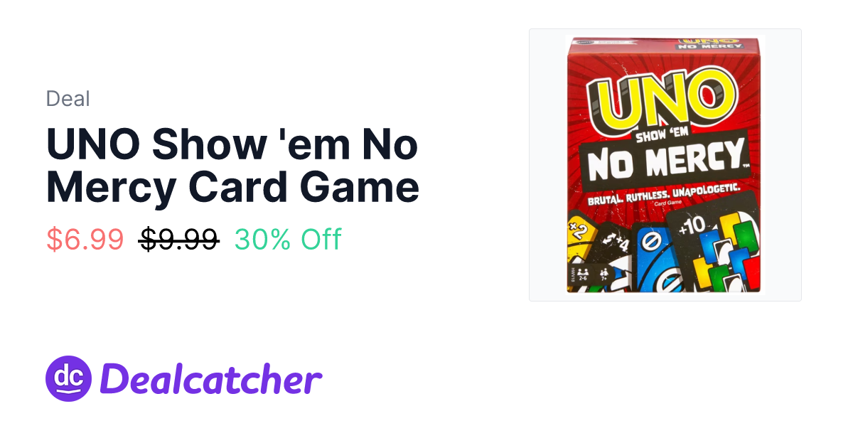 Walmart - UNO Show 'em No Mercy Card Game $6.99