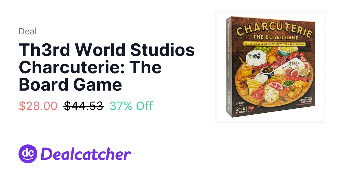 Amazon - Th3rd World Studios Charcuterie: The Board Game $28.00