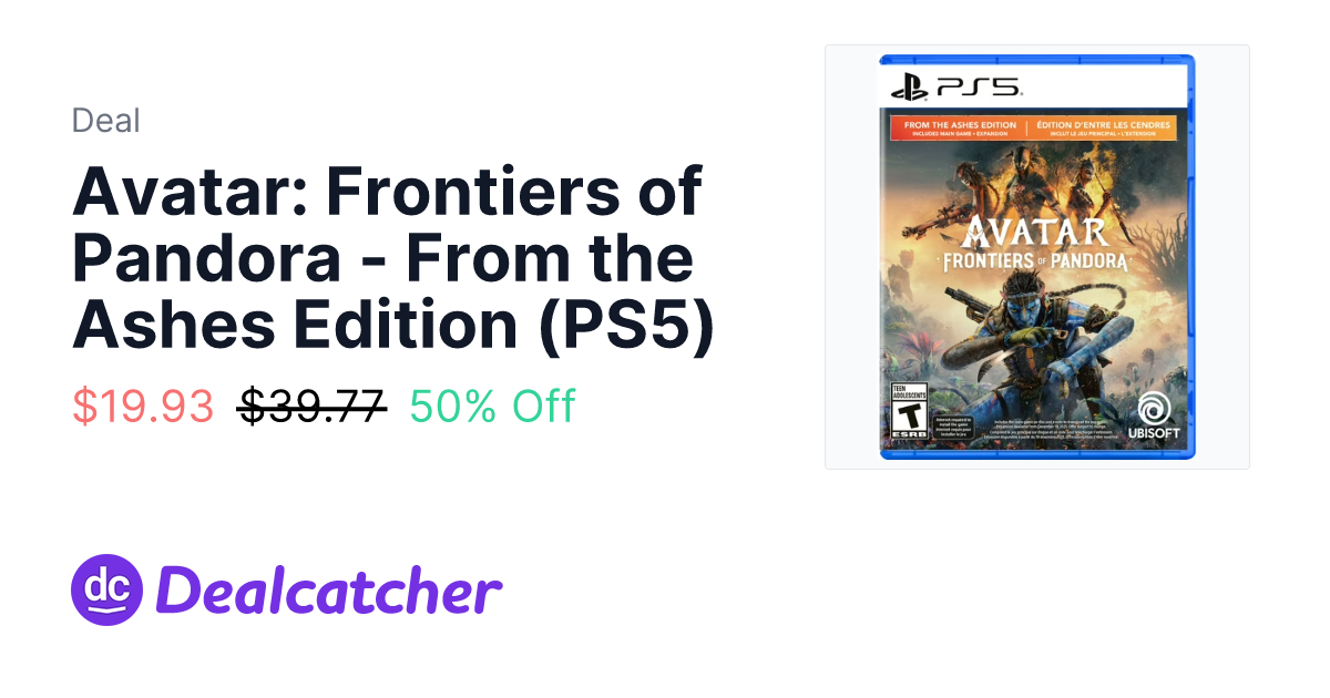 Walmart - Avatar: Frontiers of Pandora - From the Ashes Edition (PS5) $19.93
