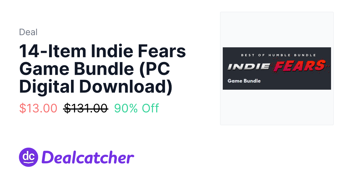 Humble Bundle - 14-Item Indie Fears Game Bundle (PC Digital Download) $13.00