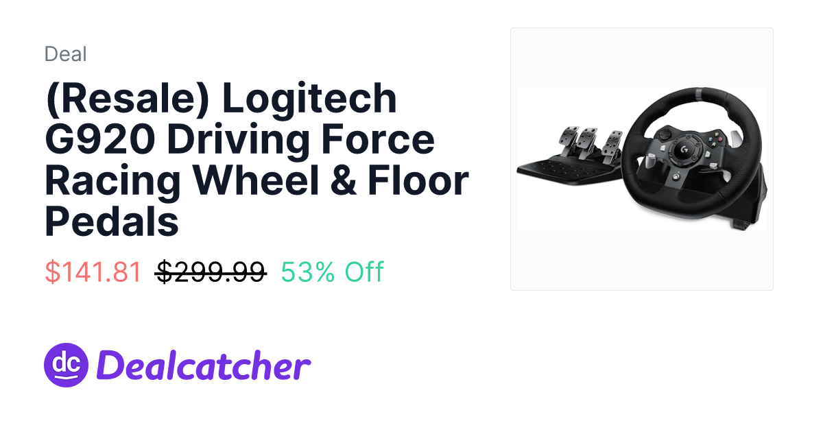 Amazon - (Resale) Logitech G920 Driving Force Racing Wheel & Floor Pedals $141.81