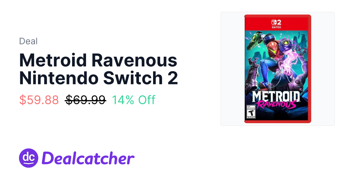 Amazon - Metroid Ravenous Nintendo Switch 2 $59.88