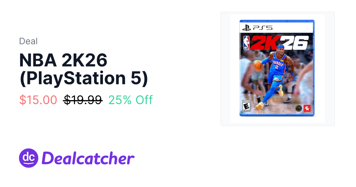 Amazon - NBA 2K26 (PlayStation 5) $15.00