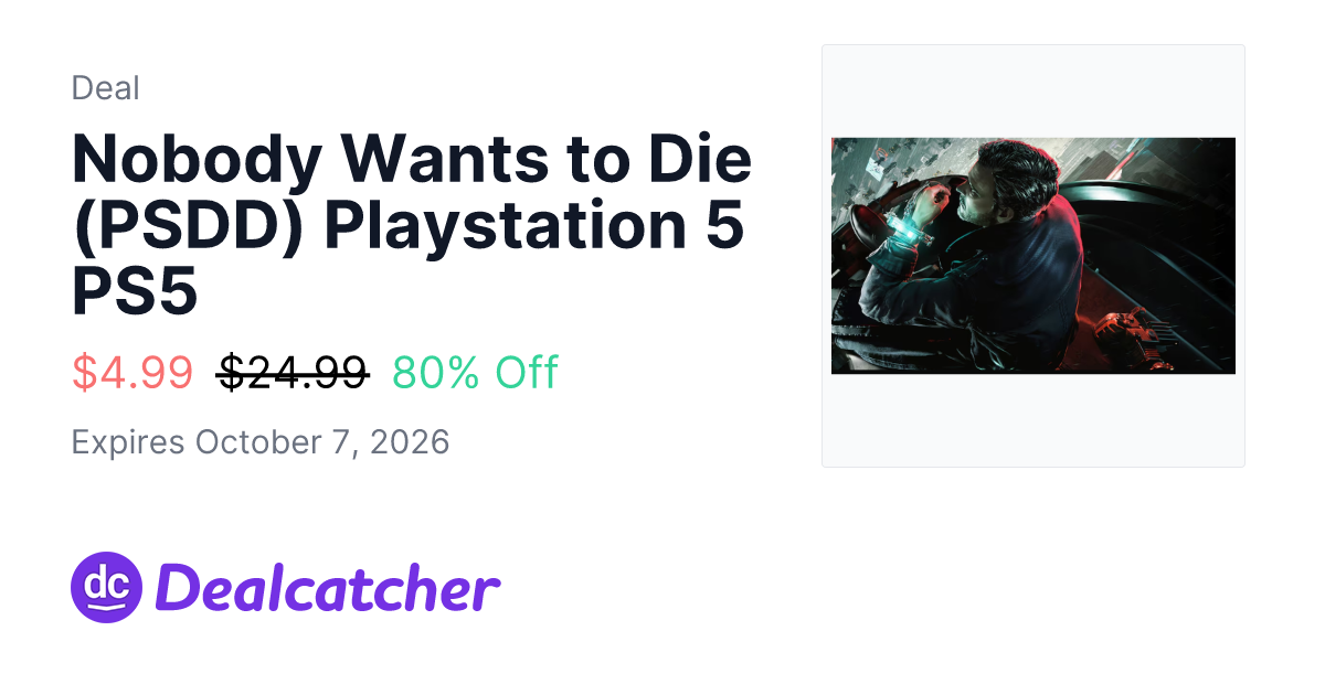 PlayStation Store - Nobody Wants to Die (PSDD) Playstation 5 PS5 $4.99