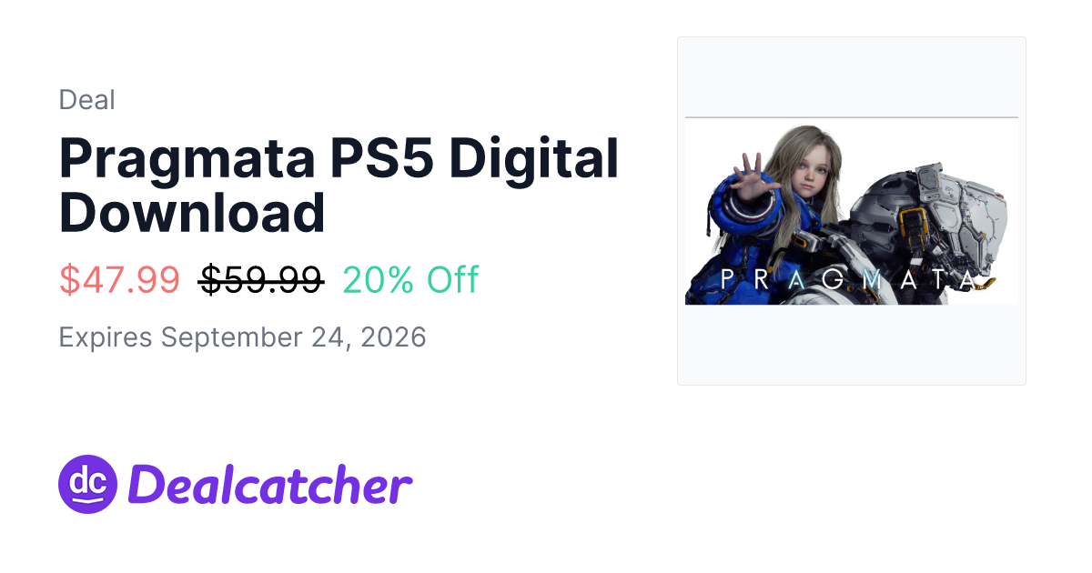 PlayStation Store - Pragmata PS5 Digital Download $47.99