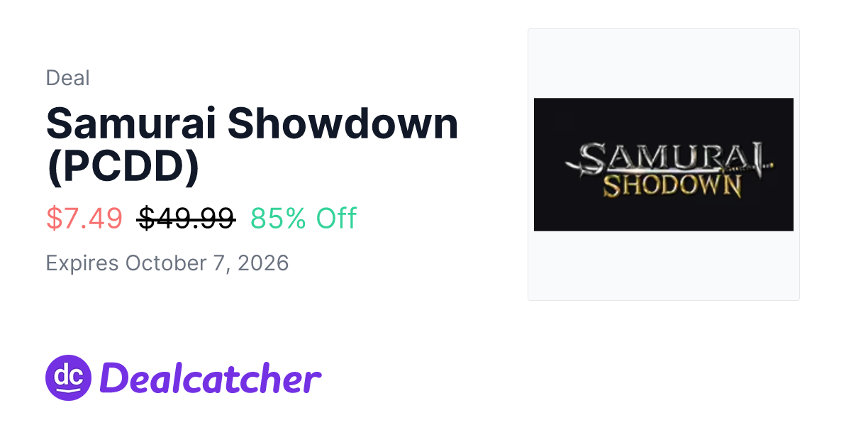 Epic Games Store - Samurai Showdown (PCDD) $7.49
